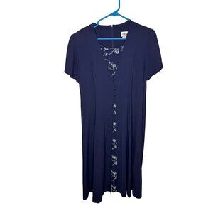 Vintage J.B.S. LTD. Floral Dress Purple Size 8 Petite